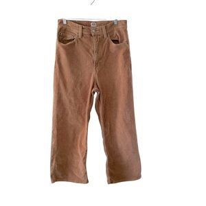 Levi’s Women’s Straight High Rise Corduroy Pants Size 30 x 27 Camel Brown Ribbdd